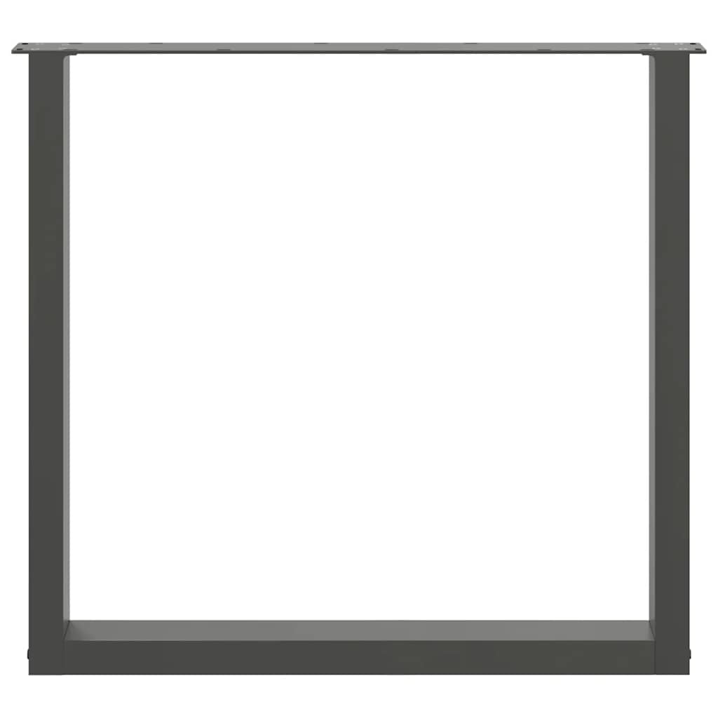 Esstischbeine U-Form 3 Stk. Anthrazit 80x(72-73) cm Stahl