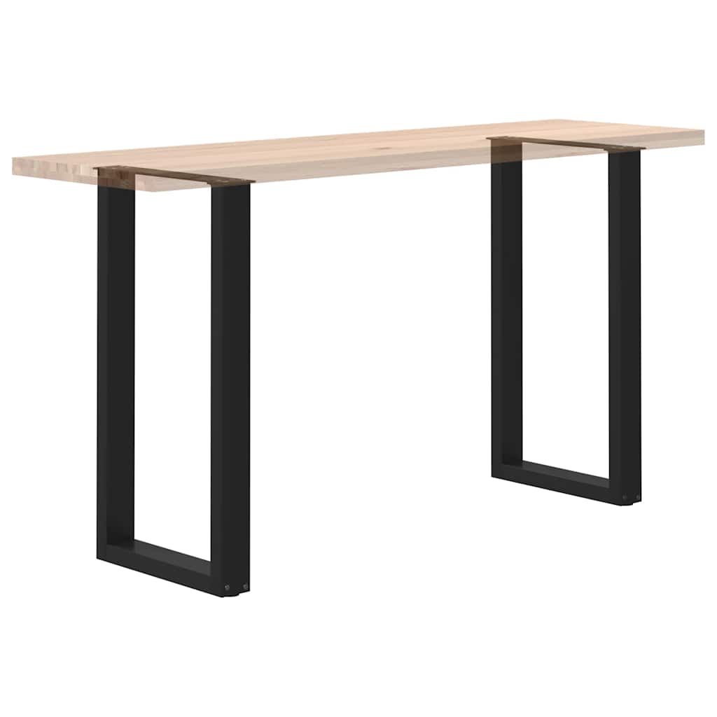 Bartischbeine U-Form 2 Stk. Schwarz 50x(90-91) cm Stahl