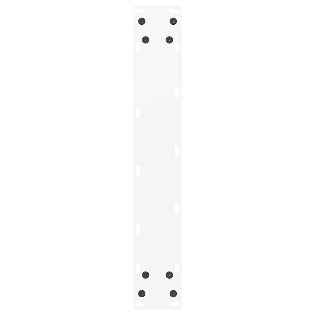 Bartischbeine U-Form 2 Stk. Weiß 50x(90-91) cm Stahl