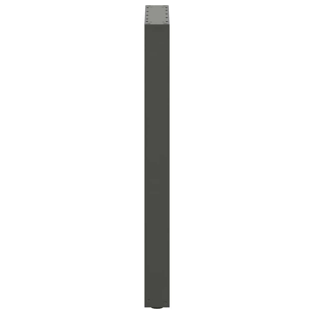 Bartischbeine U-Form 2 Stk. Anthrazit 50x(90-91) cm Stahl
