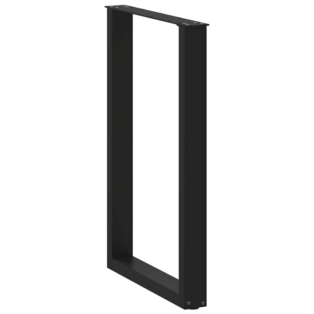 Bartischbeine U-Form 2 Stk. Schwarz 60x(90-91) cm Stahl