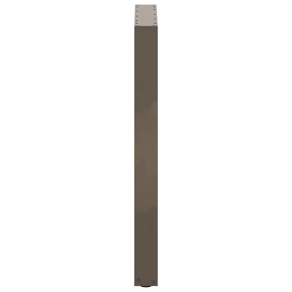 Bartischbeine U-Form 2 Stk. Naturstahl 60x(90-91) cm Stahl