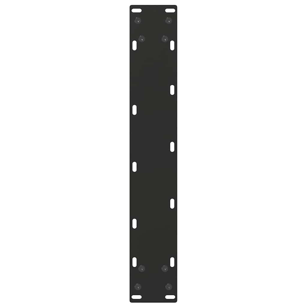 Bartischbeine U-Form 2 Stk. Schwarz 40x(100-101) cm Stahl
