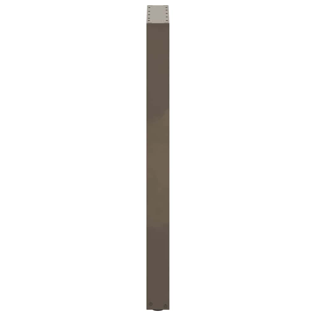 Bartischbeine U-Form 2 Stk. Naturstahl 40x(100-101) cm Stahl