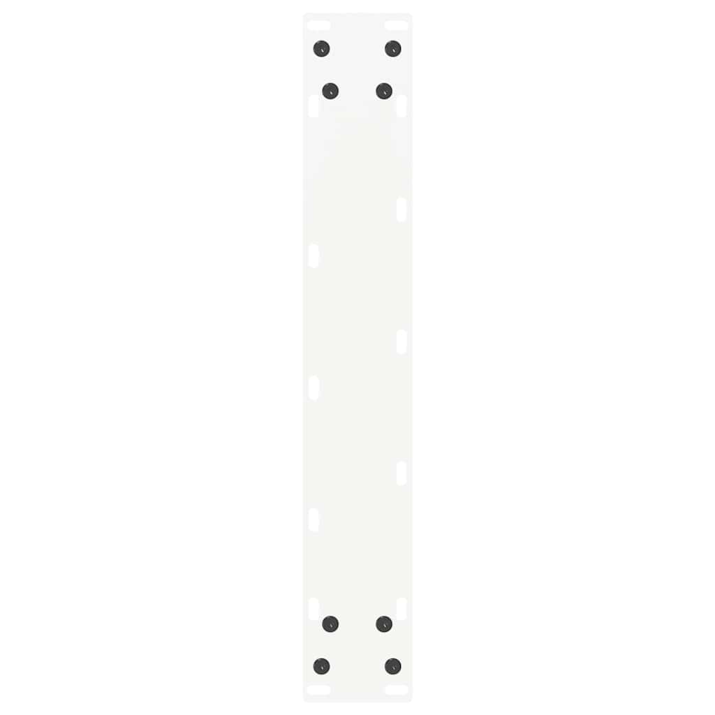Bartischbeine U-Form 2 Stk. Weiß 50x(100-101) cm Stahl