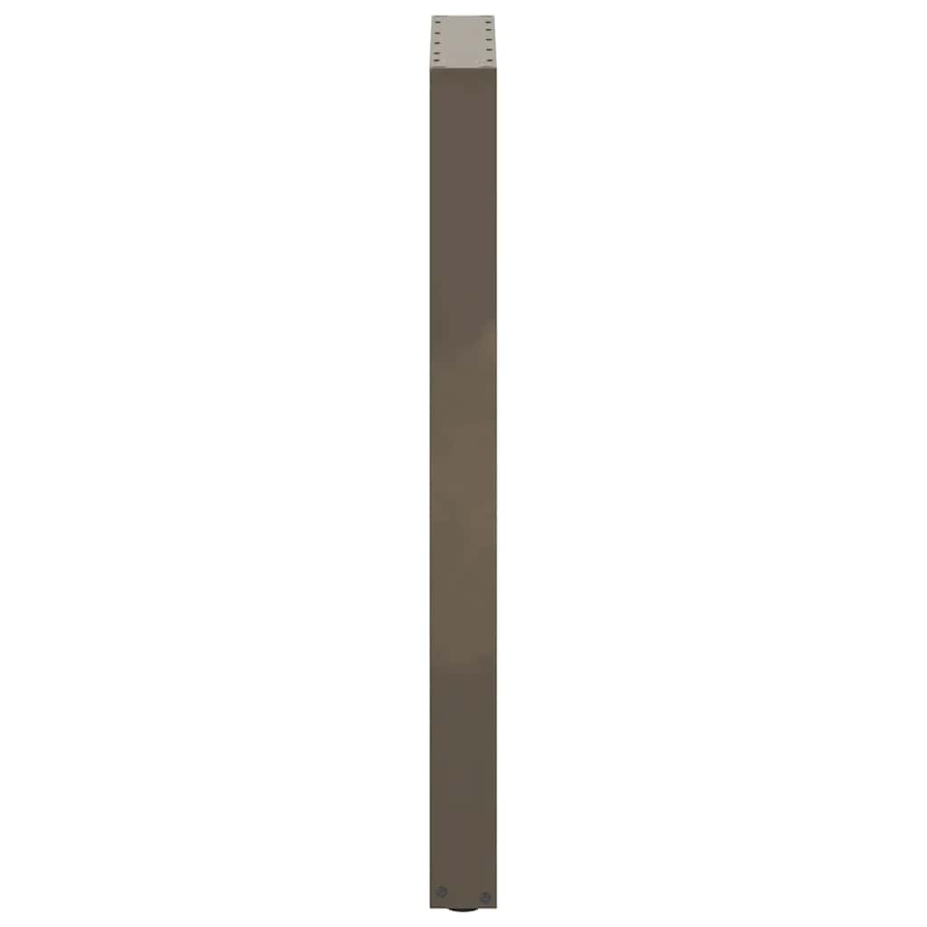 Bartischbeine U-Form 2 Stk. Naturstahl 50x(100-101) cm Stahl