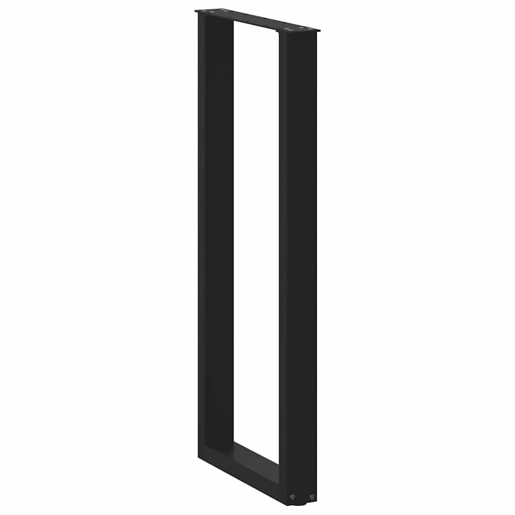 Bartischbeine U-Form 2 Stk. Schwarz 40x(110-111) cm Stahl