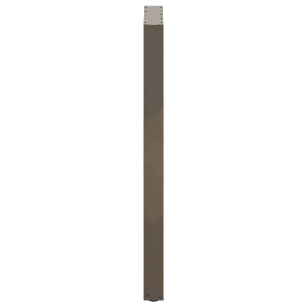 Bartischbeine U-Form 2 Stk. Naturstahl 60x(110-111) cm Stahl