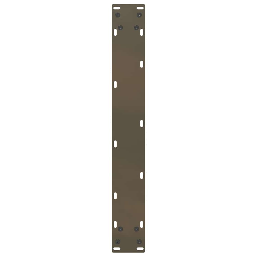 Bartischbeine U-Form 2 Stk. Naturstahl 60x(110-111) cm Stahl