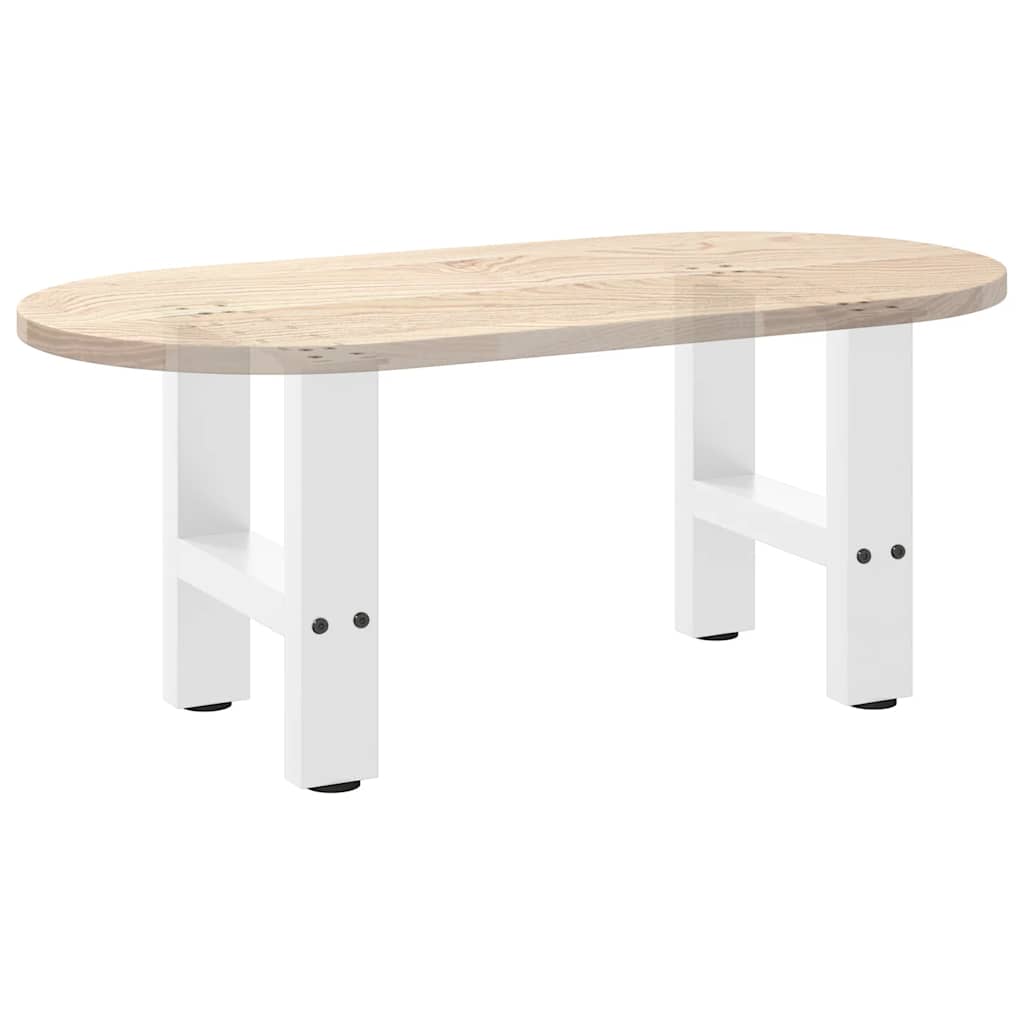 Couchtischbeine Weiß 2 Stk. 40x(30-31) cm Stahl