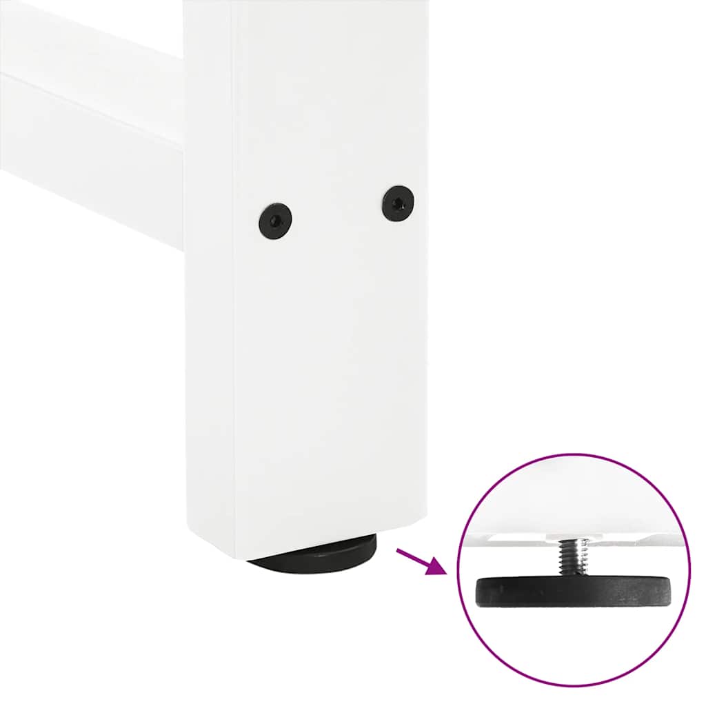 Couchtischbeine Weiß 2 Stk. 40x(30-31) cm Stahl