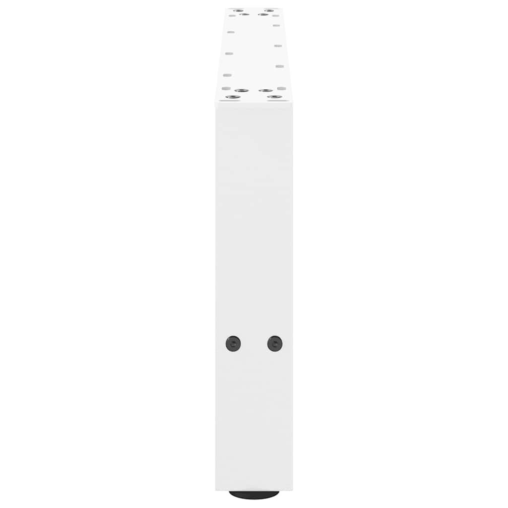 Couchtischbeine Weiß 2 Stk. 70x(30-31) cm Stahl