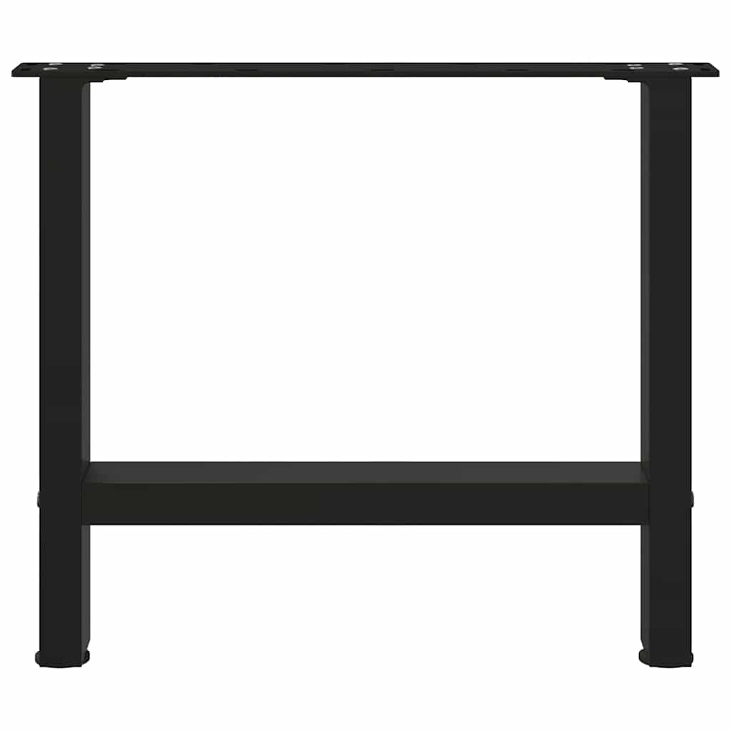 Couchtischbeine Schwarz 2 Stk. 60x(42-43) cm Stahl