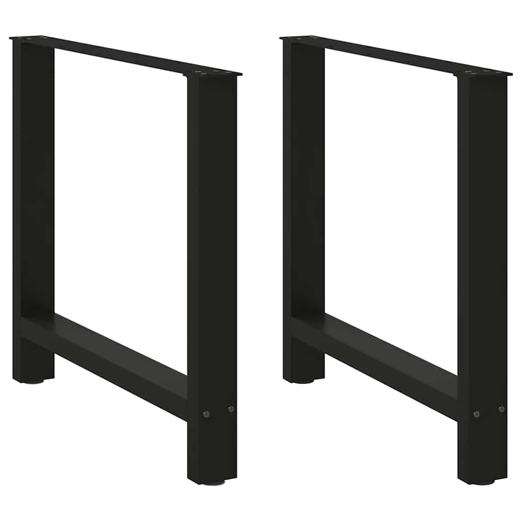 Esstischbeine Schwarz 2 Stk. 70x(72-73) cm Stahl