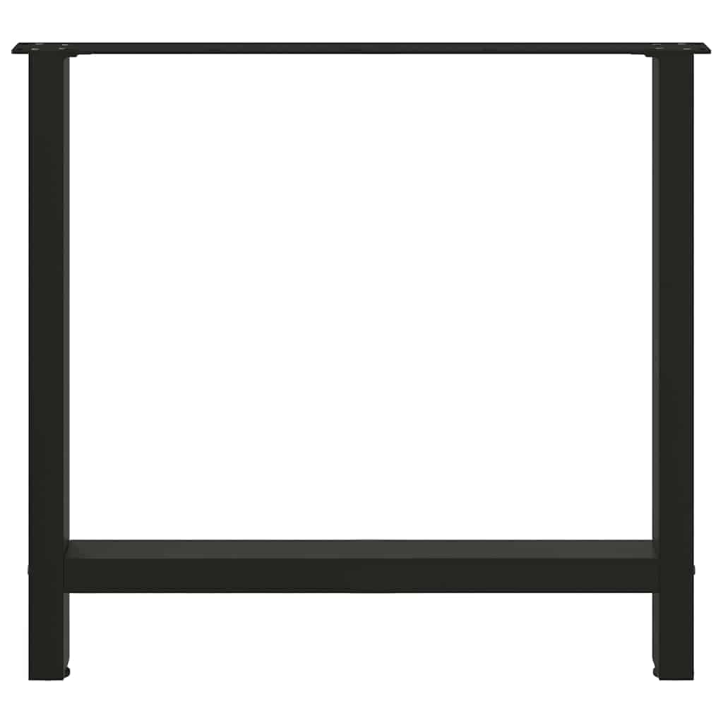 Esstischbeine Schwarz 2 Stk. 70x(72-73) cm Stahl