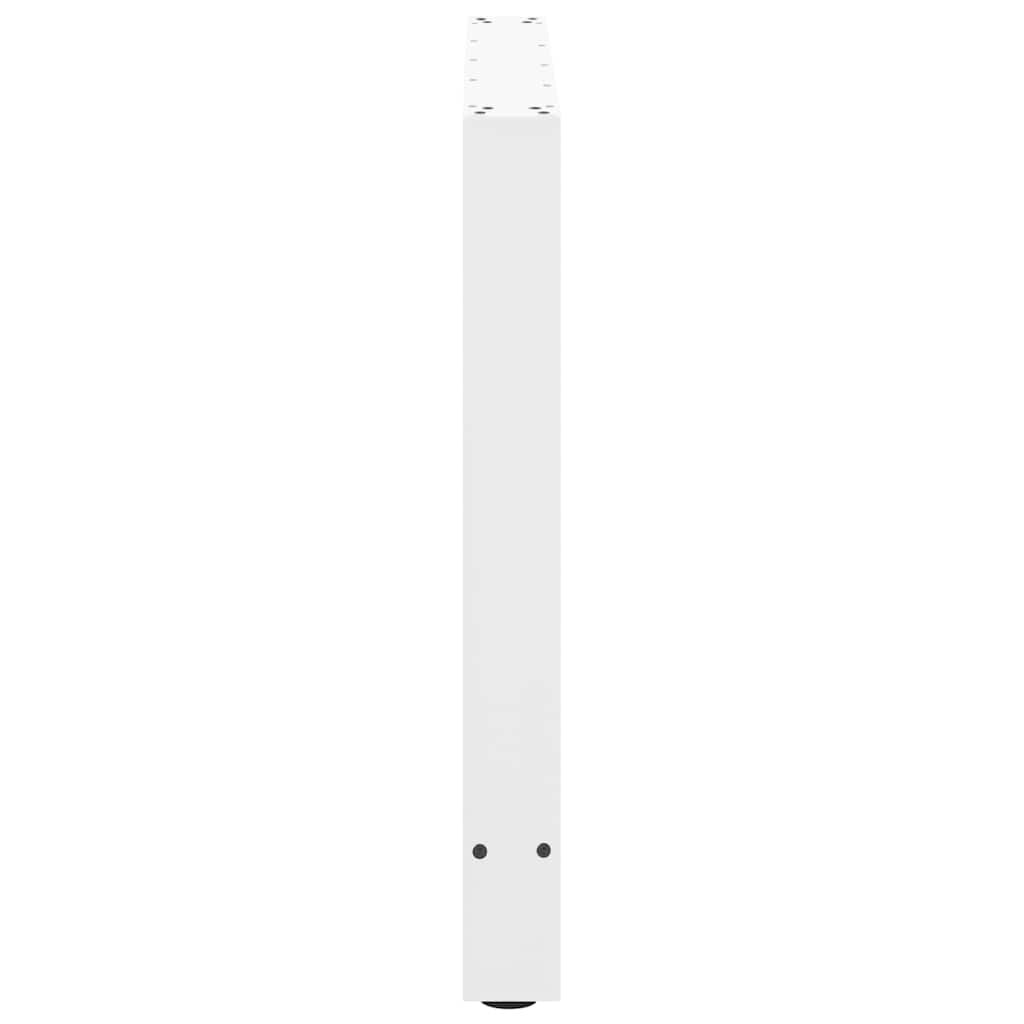 Esstischbeine Weiß 2 Stk. 70x(72-73) cm Stahl
