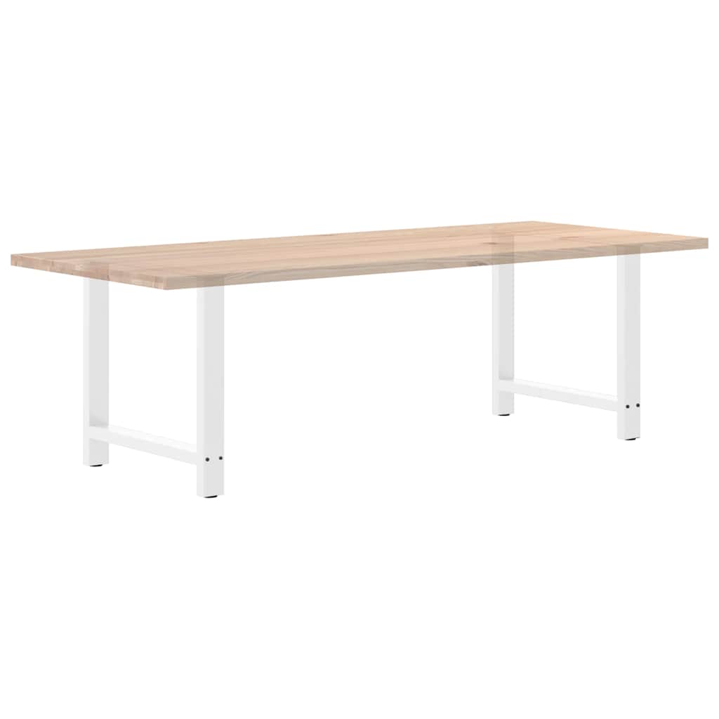 Esstischbeine Weiß 2 Stk. 70x(72-73) cm Stahl