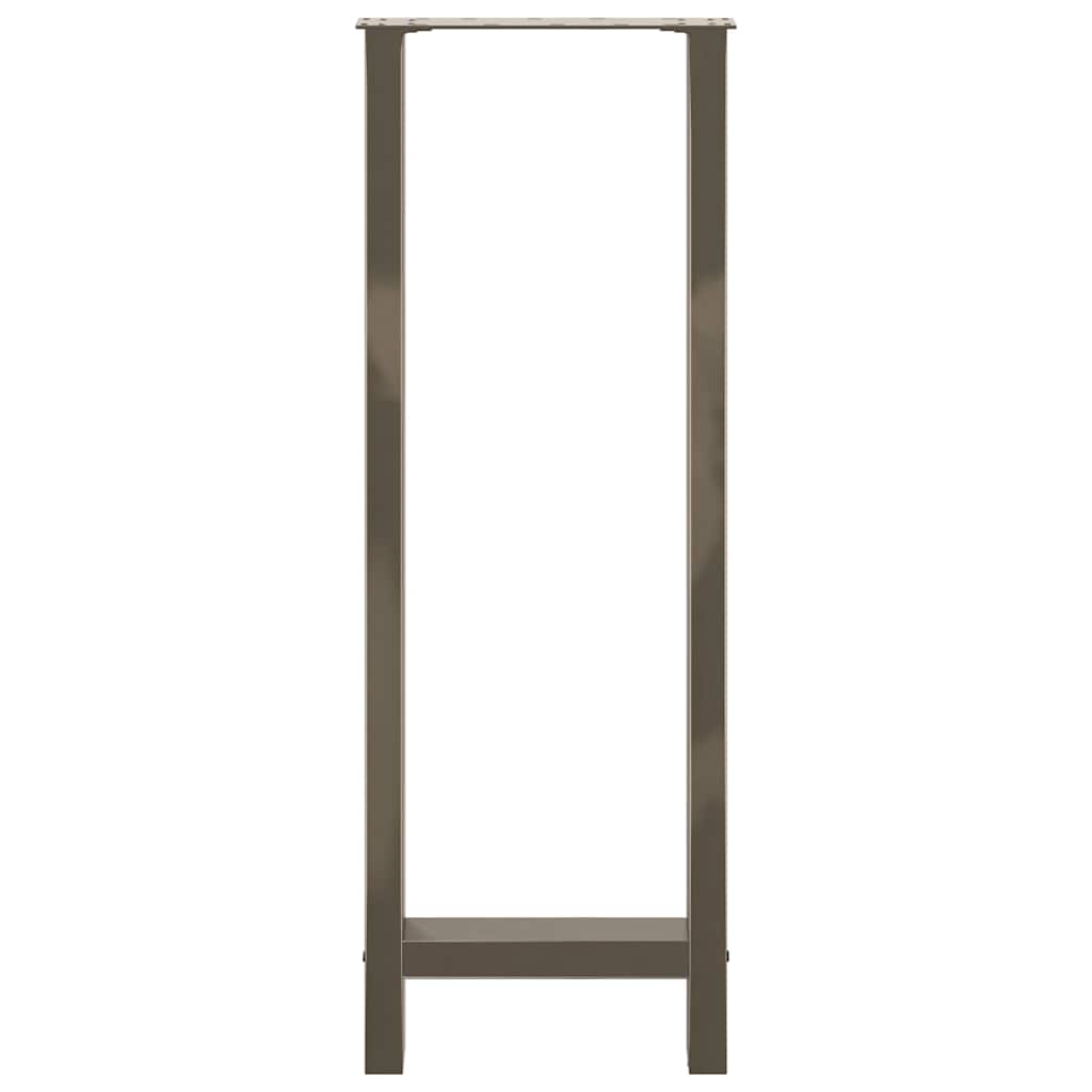 Bartischbeine Naturstahl 2 Stk. 50x(110-111) cm Stahl