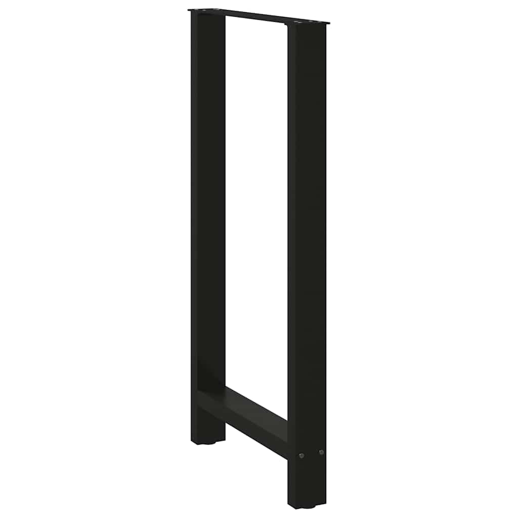 Bartischbeine Schwarz 2 Stk. 60x(110-111) cm Stahl