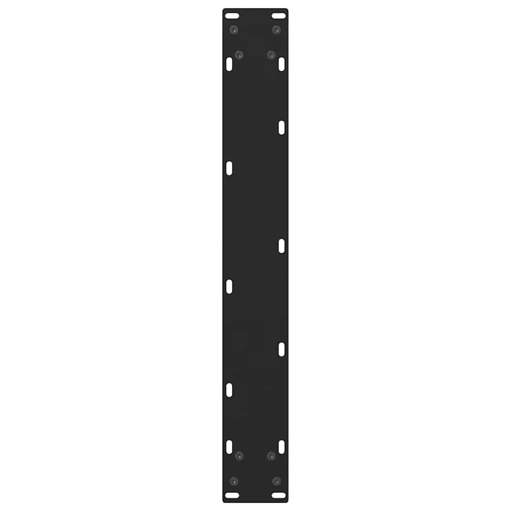 Bartischbeine Schwarz 2 Stk. 60x(110-111) cm Stahl