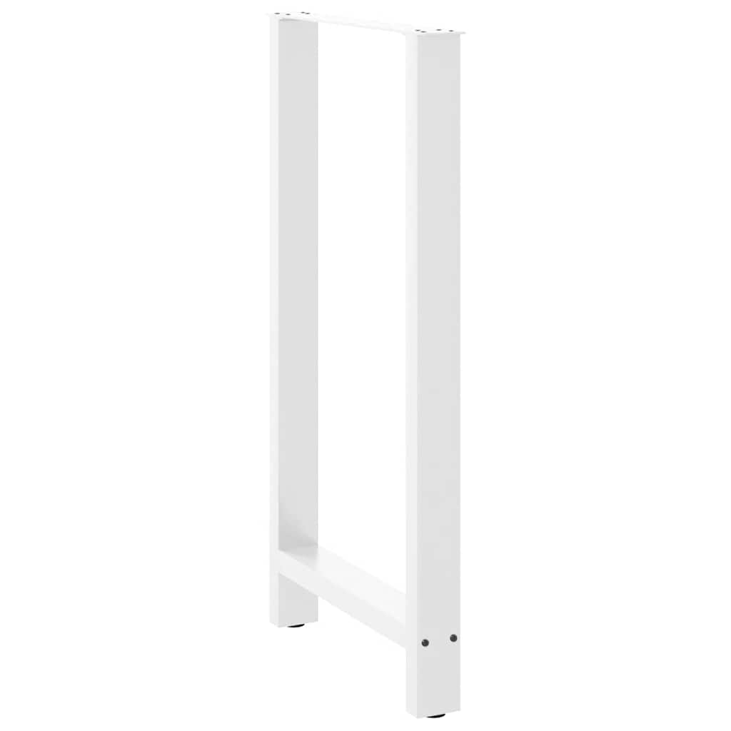 Bartischbeine Weiß 2 Stk. 60x(110-111) cm Stahl