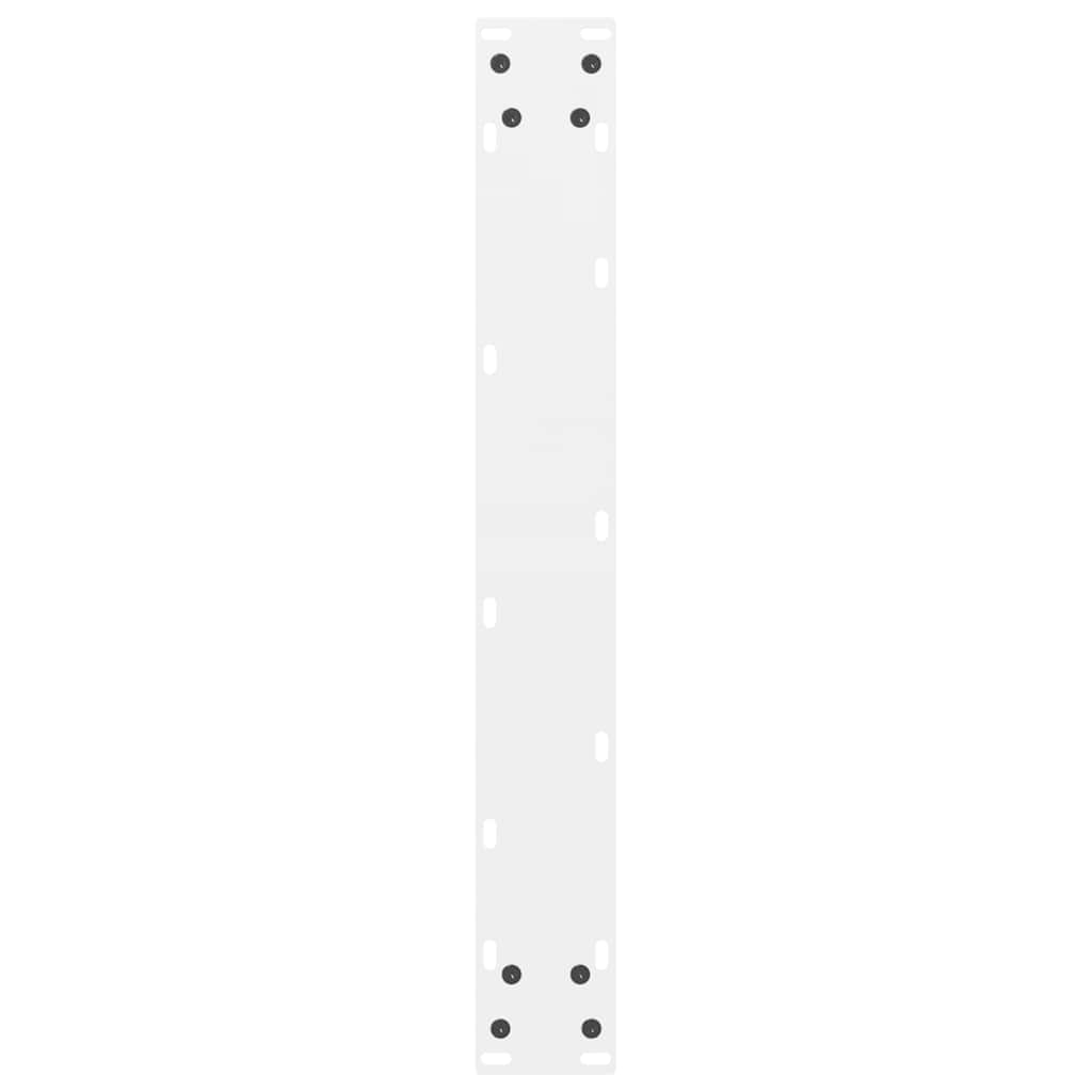 Bartischbeine Weiß 2 Stk. 60x(110-111) cm Stahl