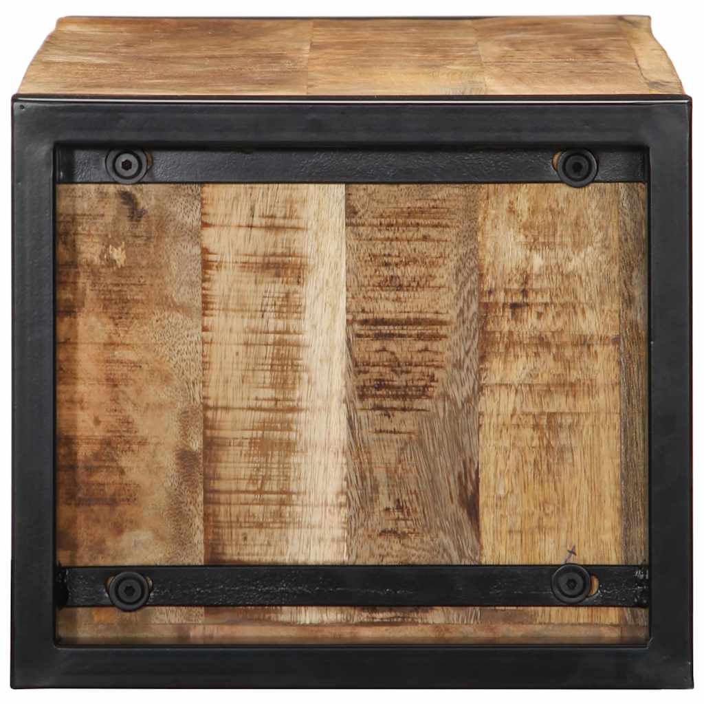 TV-Schrank 80x30x25 cm Raues Massivholz Mango
