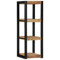 Wandregal 35x35x100 cm Raues Massivholz Mango