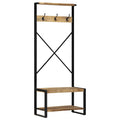 Kleiderständer 80x40x190 cm Raues Massivholz Mango