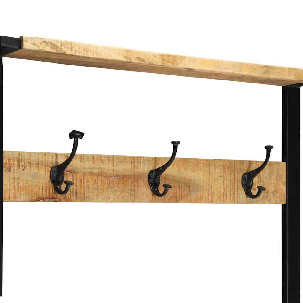 Kleiderständer 80x40x190 cm Raues Massivholz Mango