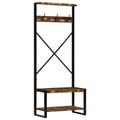 Kleiderständer Mehrfarbig 80x40x190 cm Altholz Massivholz