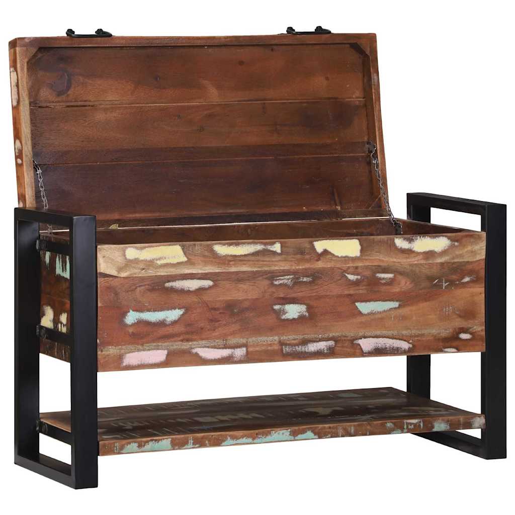 Aufbewahrungsbox Mehrfarbig 80 x 35 x 45 cm Massivholz Altholz