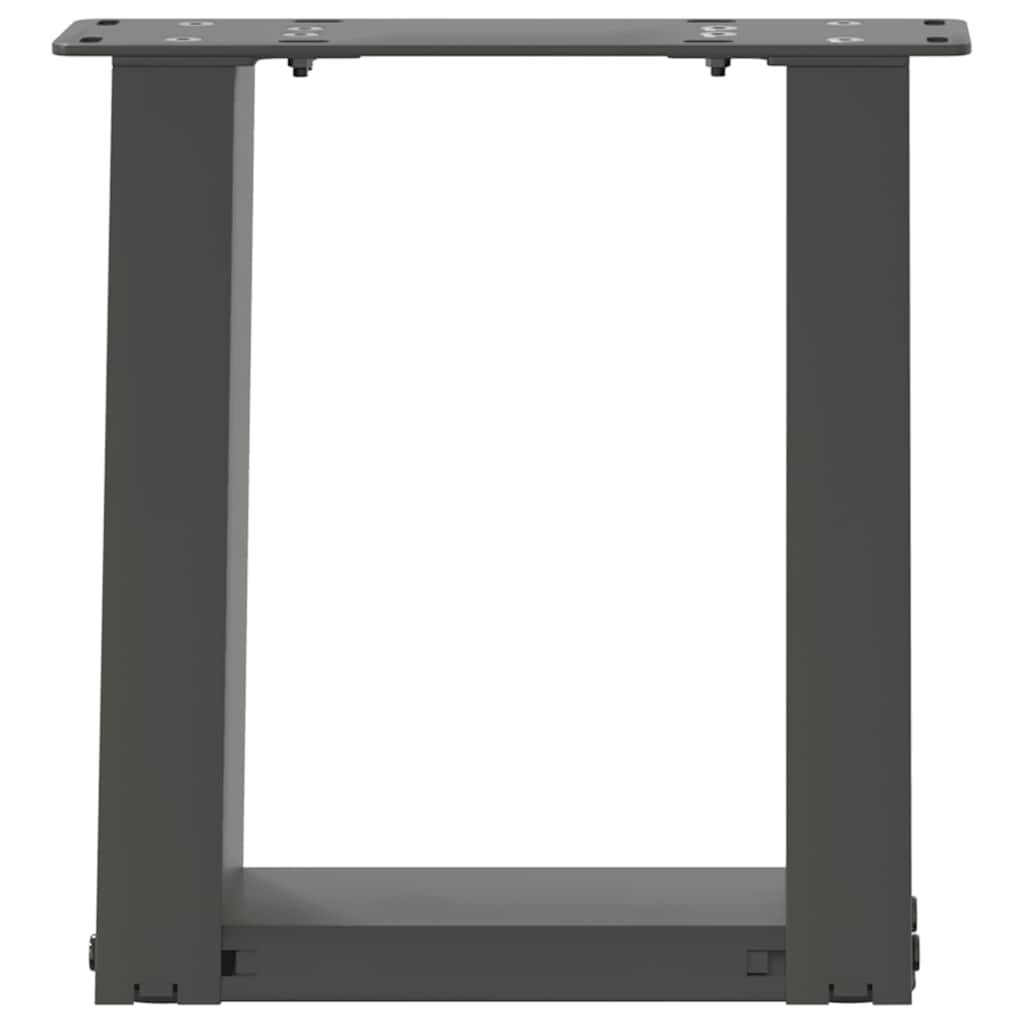 Couchtischbeine U-Form 2 Stk. Anthrazit 30x(30-31) cm Stahl