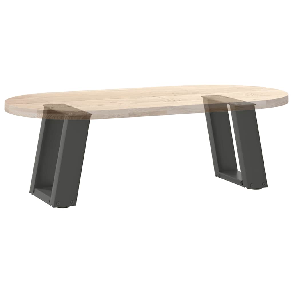 Couchtischbeine U-Form 2 Stk. Anthrazit 30x(30-31) cm Stahl