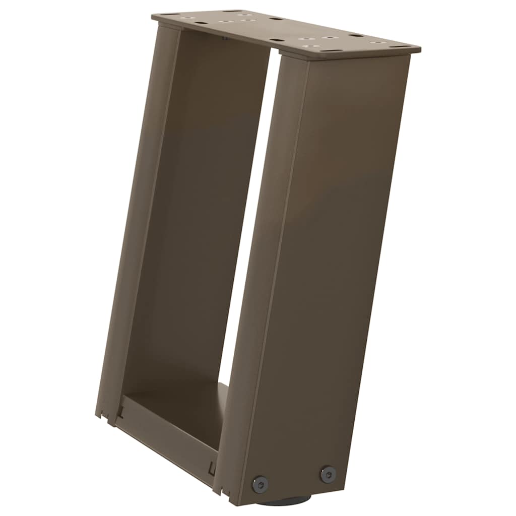 Couchtischbeine U-Form 2 Stk. Naturstahl 30x(30-31) cm Stahl