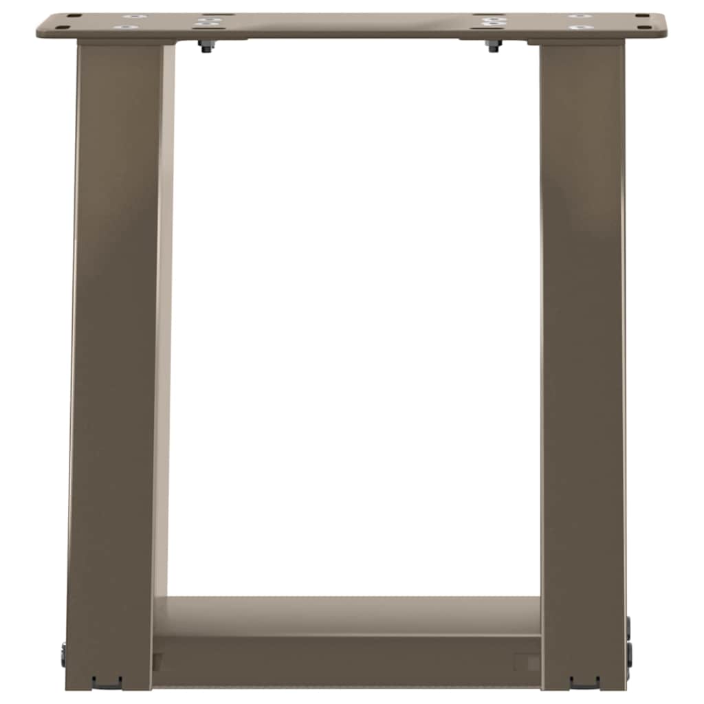 Couchtischbeine U-Form 2 Stk. Naturstahl 30x(30-31) cm Stahl