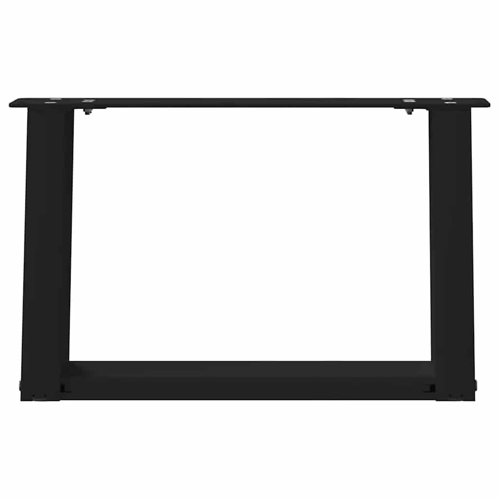 Couchtischbeine U-Form 2 Stk. Schwarz 40x(30-31) cm Stahl