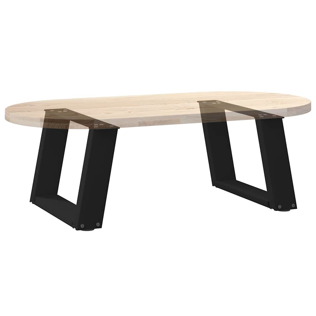 Couchtischbeine U-Form 2 Stk. Schwarz 50x(30-31) cm Stahl