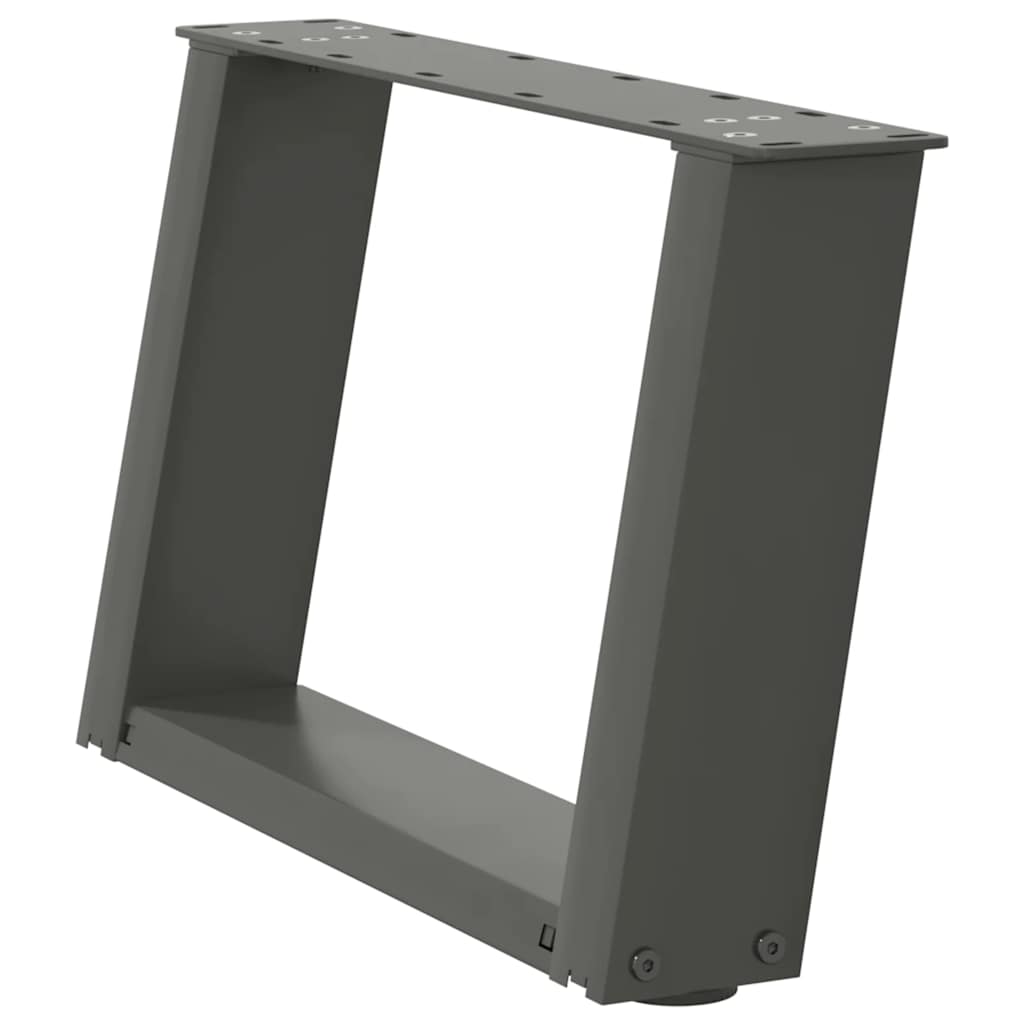 Couchtischbeine U-Form 2 Stk. Anthrazit 50x(30-31) cm Stahl
