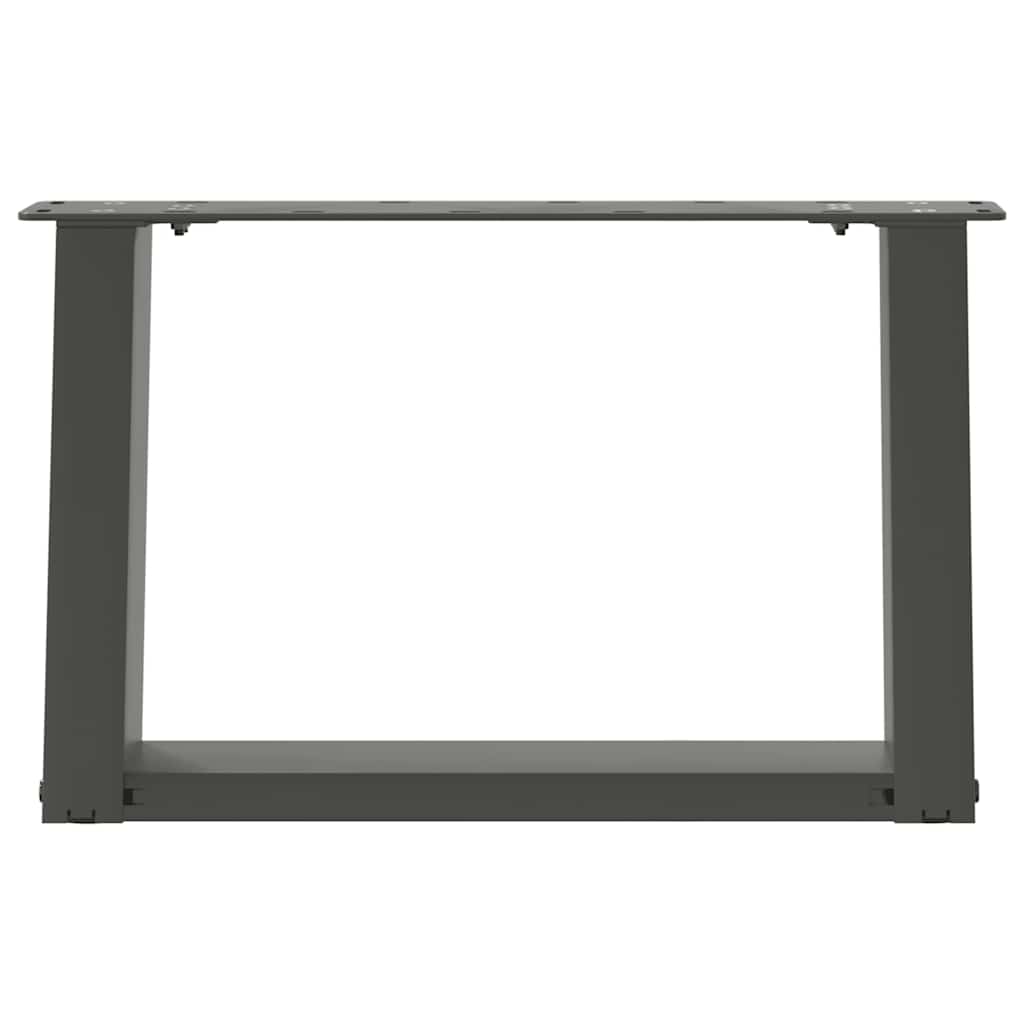 Couchtischbeine U-Form 2 Stk. Anthrazit 50x(30-31) cm Stahl