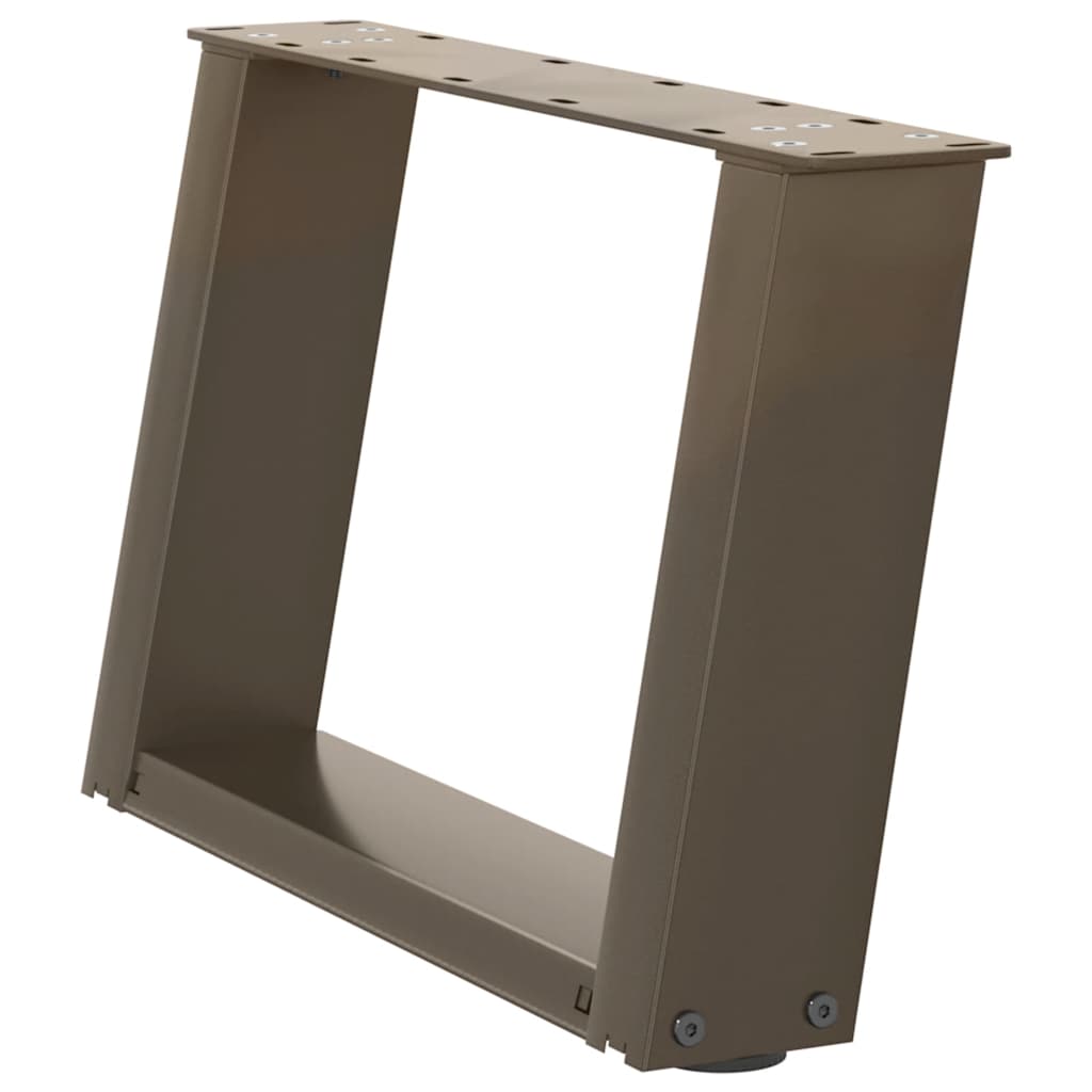 Couchtischbeine U-Form 2 Stk. Naturstahl 50x(30-31) cm Stahl