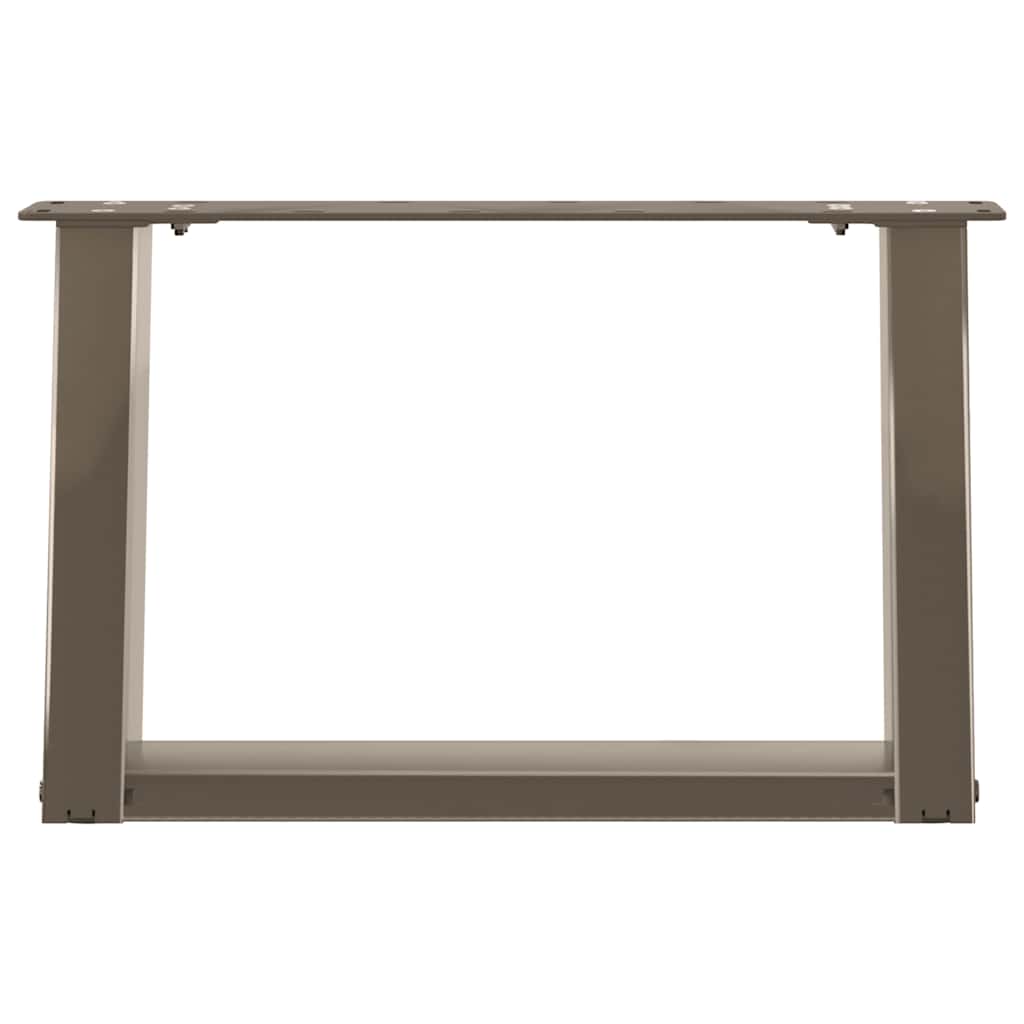 Couchtischbeine U-Form 2 Stk. Naturstahl 50x(30-31) cm Stahl