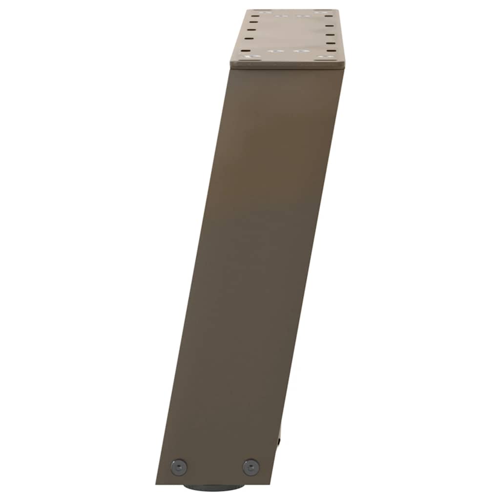 Couchtischbeine U-Form 2 Stk. Naturstahl 50x(30-31) cm Stahl