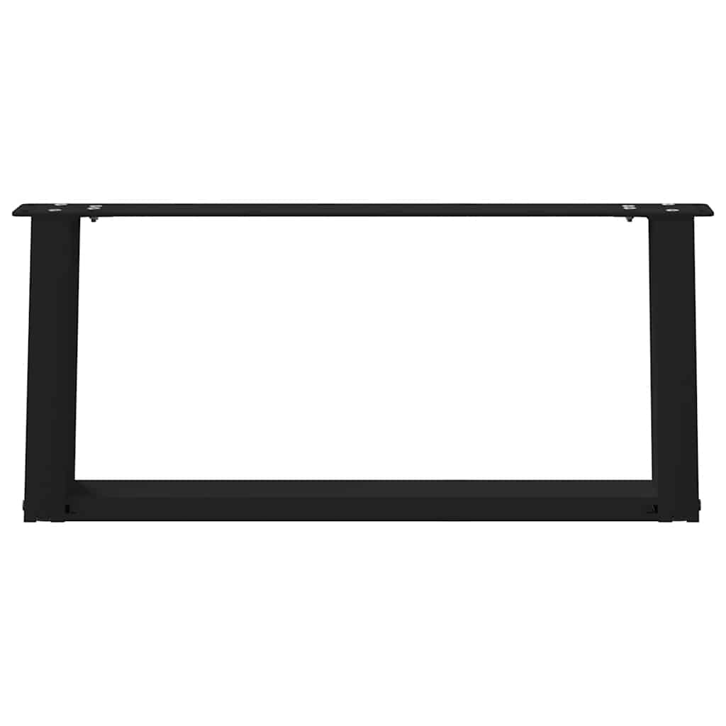 Couchtischbeine U-Form 2 Stk. Schwarz 60x(30-31) cm Stahl