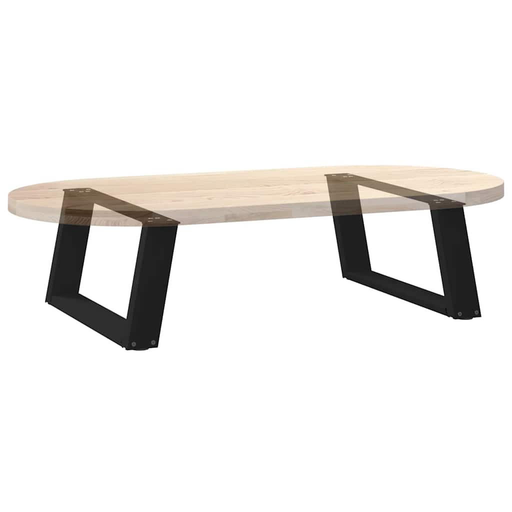Couchtischbeine U-Form 2 Stk. Schwarz 60x(30-31) cm Stahl