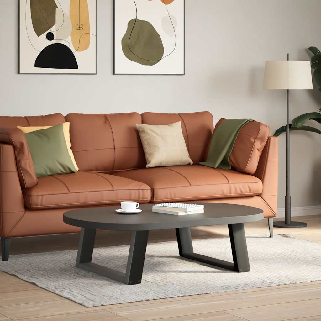 Couchtischbeine U-Form 2 Stk. Anthrazit 60x(30-31) cm Stahl