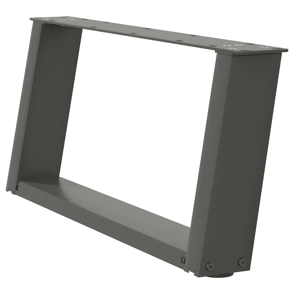Couchtischbeine U-Form 2 Stk. Anthrazit 60x(30-31) cm Stahl