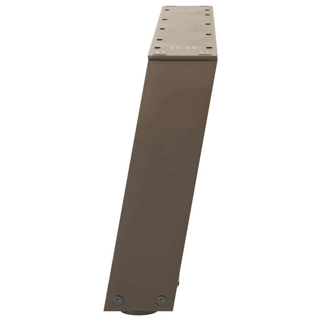 Couchtischbeine U-Form 2 Stk. Naturstahl 60x(30-31) cm Stahl