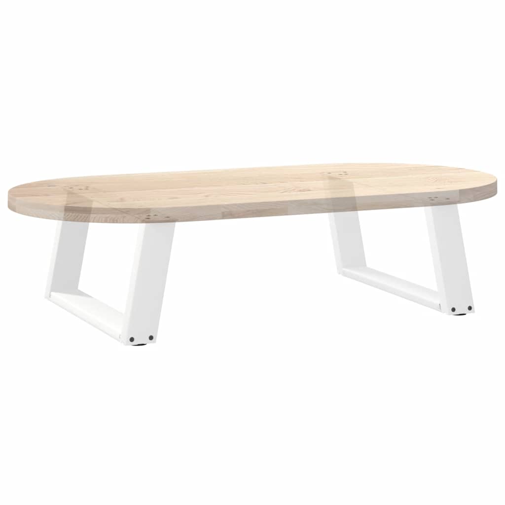Couchtischbeine U-Form 2 Stk. Weiß 70x(30-31) cm Stahl