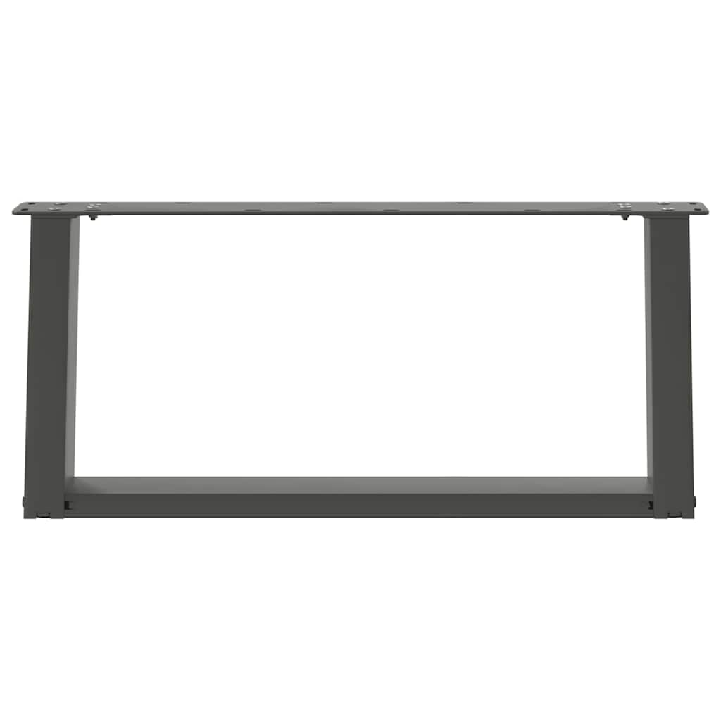 Couchtischbeine U-Form 2 Stk. Anthrazit 70x(30-31) cm Stahl